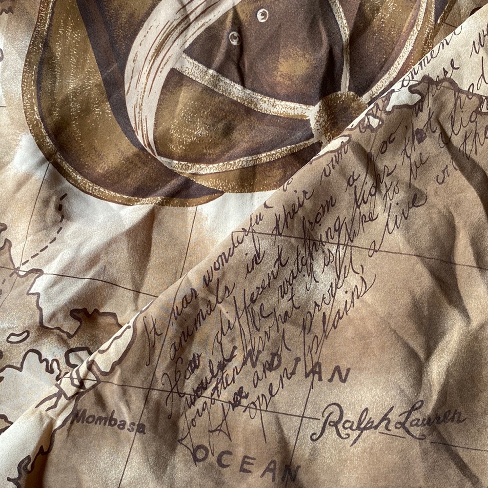 Rare vintage Ralph Lauren Map Scarf